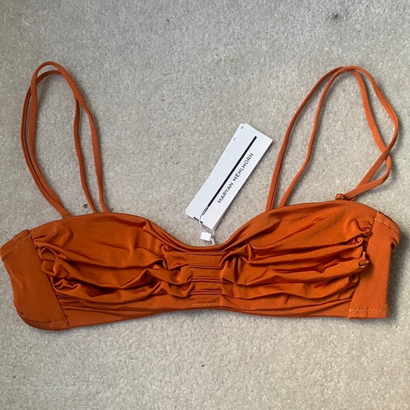 NWT Maryan Mehlhorn Orange/Rust Bikini Top - Picture 1 of 4